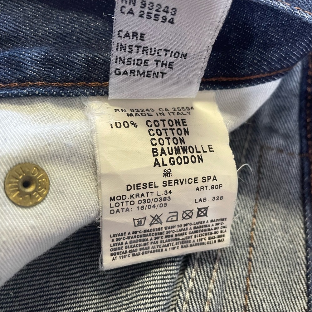 Diesel Indigo Men's Straight Jeans - Picture 6 of 16